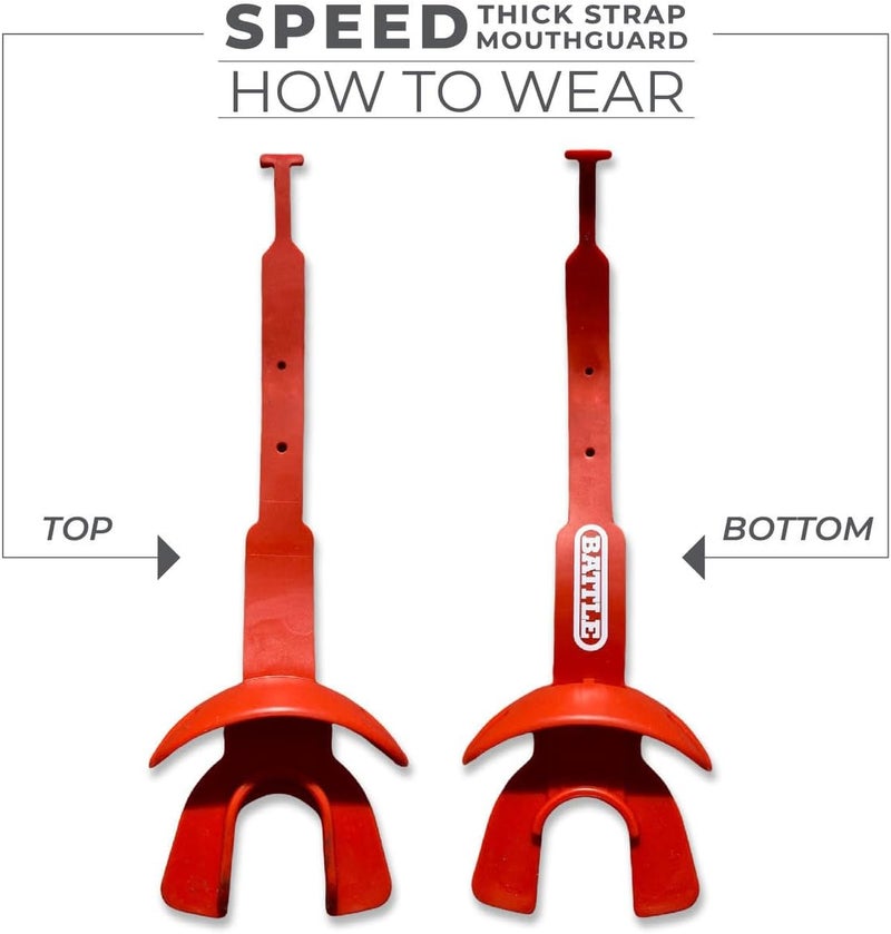 Battle Sports Speed Football Mouthguard with Strap - Oxygen Football Mouthguard Superior Airflow & Better Performance, Maximum Breathability (Maroon) - Image 2